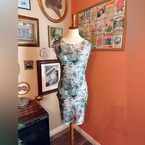 90s Inspired Lilyful Mesh Mini Dress | Renaissance Cherub Print